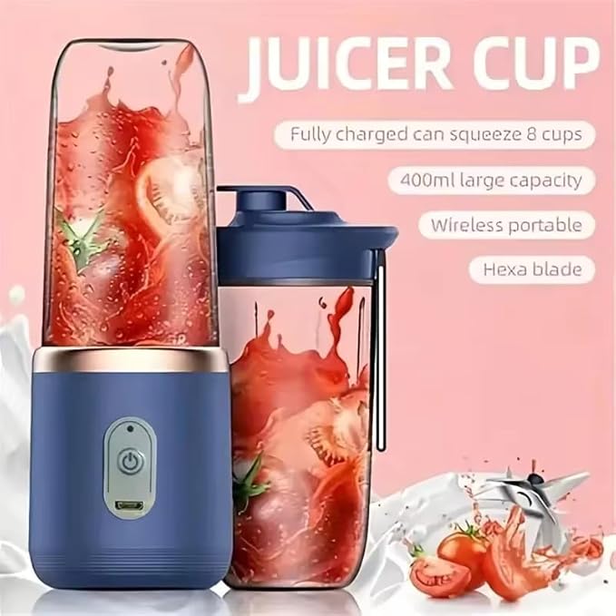 Portable Blender Electric Juicers Fruit Mixers USB Rechargeable Smoothie Mini Personal