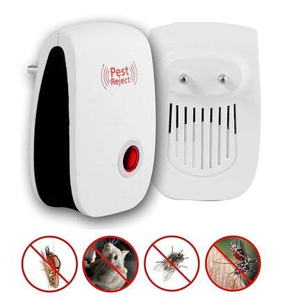 “Ultrasonic Pest Repeller – 100% Safe Device to Drive Away Rats, Cockroaches & Mosquitoes Instantly | No Chemicals, No Smell, Just Plug & Forget!”